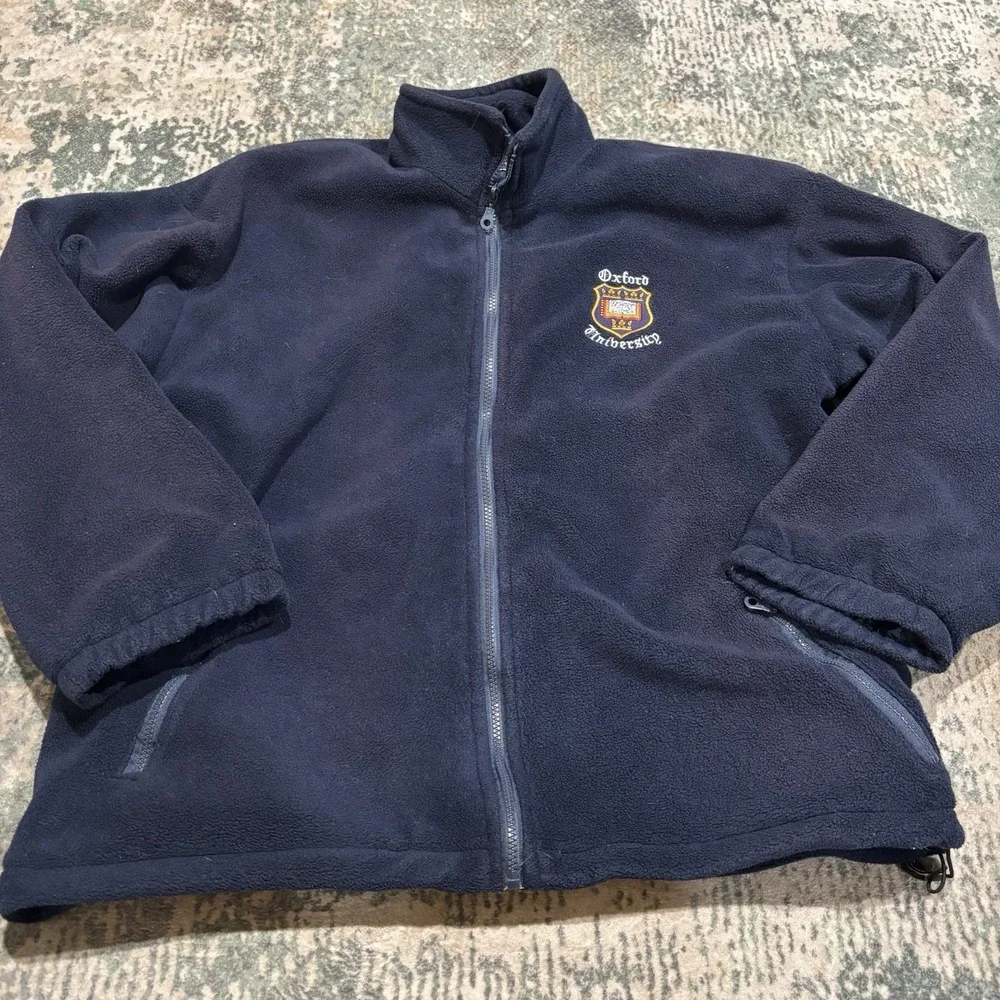 Vintage Oxford University collegiate fleece jacket XL